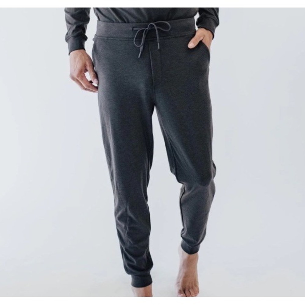 Cozy Earth Bamboo Jogger Pants Mens Small Charcoal‎ Gray Soft Jersey Lounge